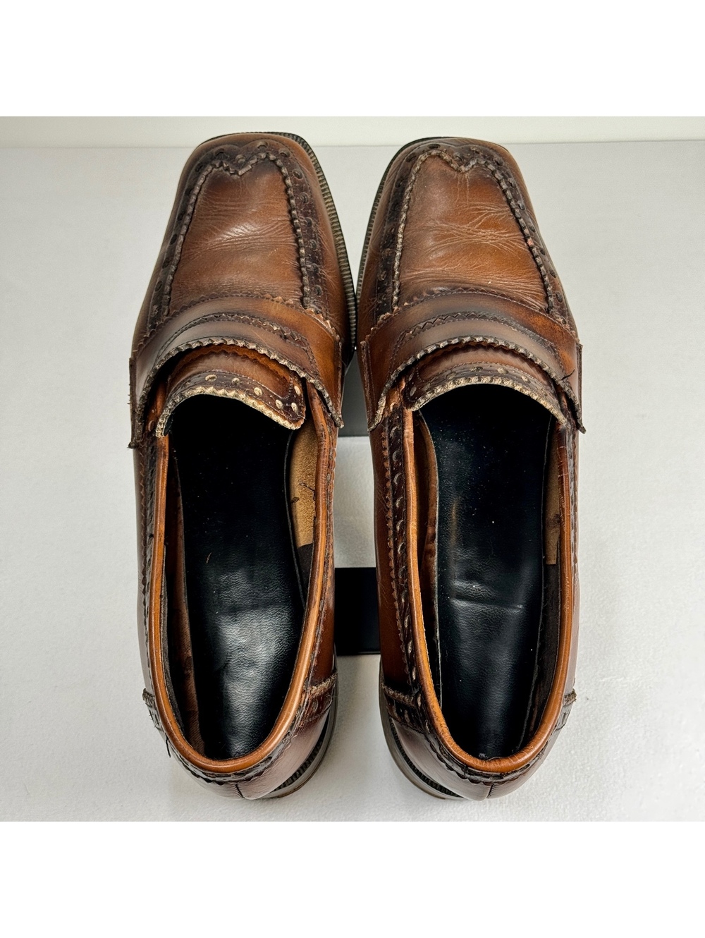 VTG Leather Penny Loafers - 10 - Picture 5 of 8
